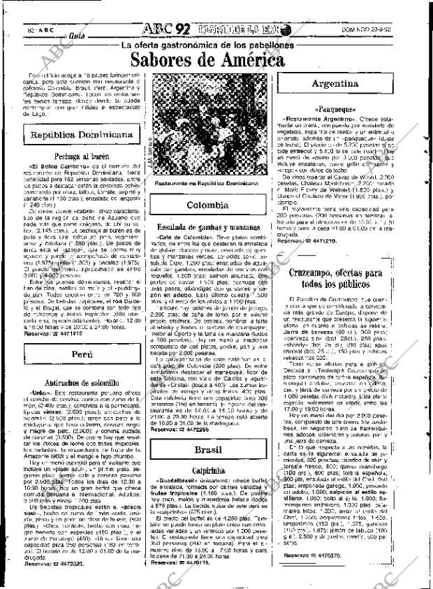 ABC SEVILLA 20-09-1992 página 82