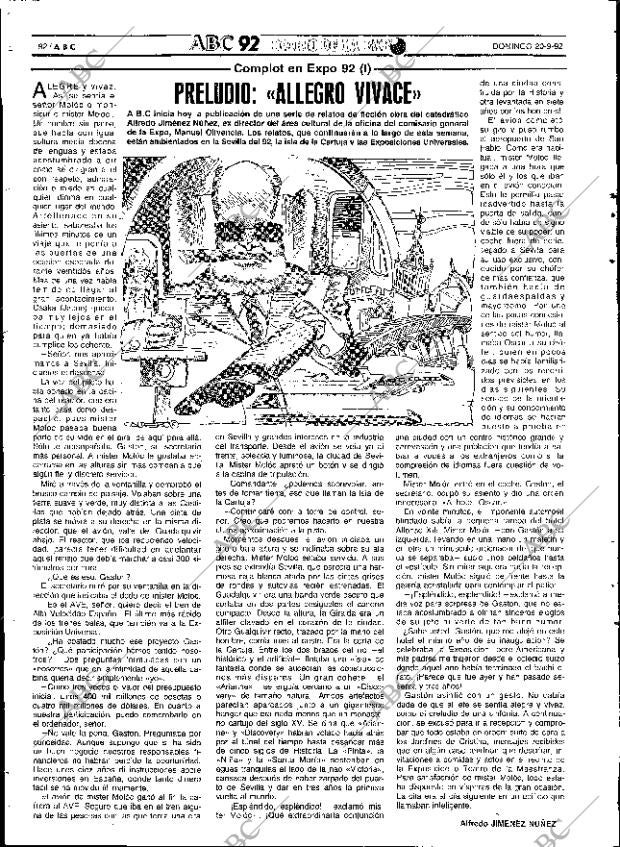 ABC SEVILLA 20-09-1992 página 92