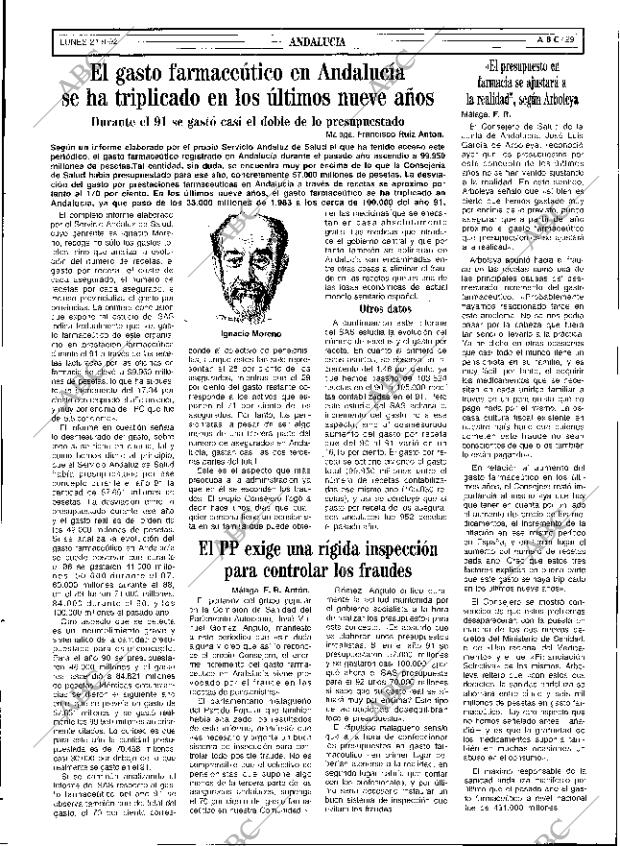 ABC SEVILLA 21-09-1992 página 29