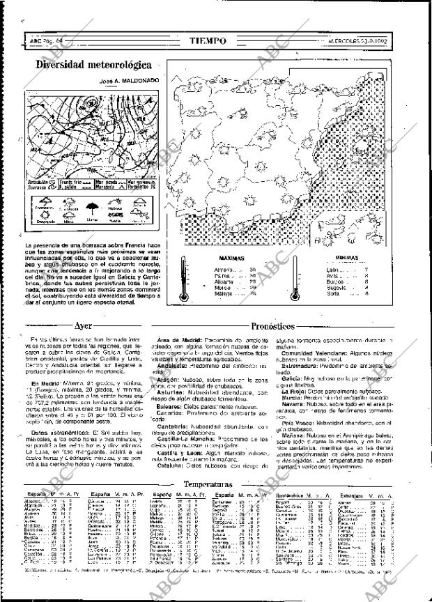 ABC MADRID 23-09-1992 página 64