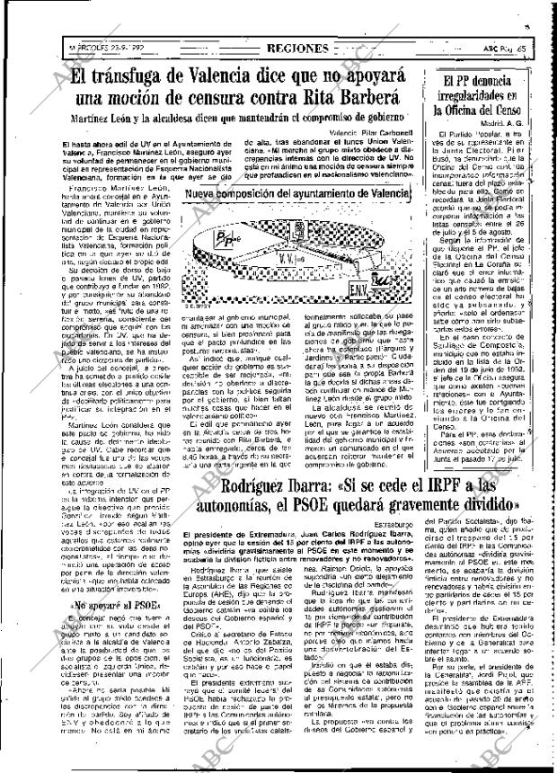 ABC MADRID 23-09-1992 página 65