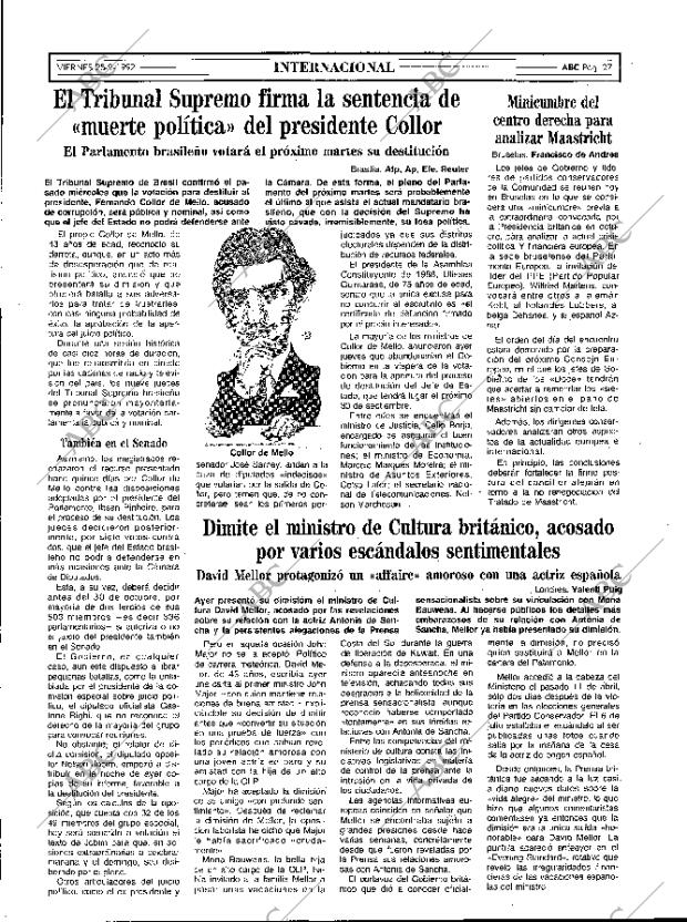 ABC MADRID 25-09-1992 página 27