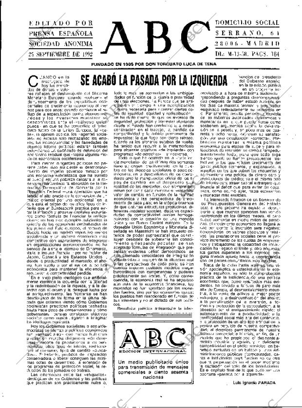 ABC MADRID 25-09-1992 página 3