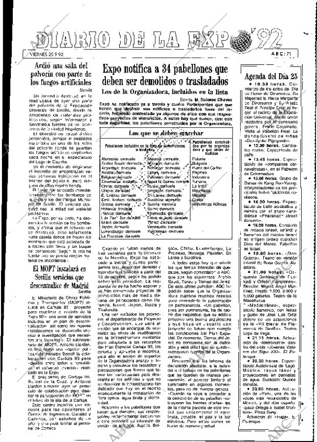 ABC MADRID 25-09-1992 página 71