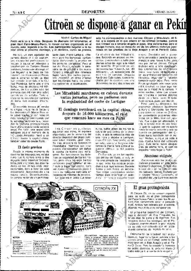 ABC MADRID 25-09-1992 página 76