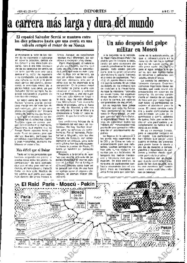 ABC MADRID 25-09-1992 página 77