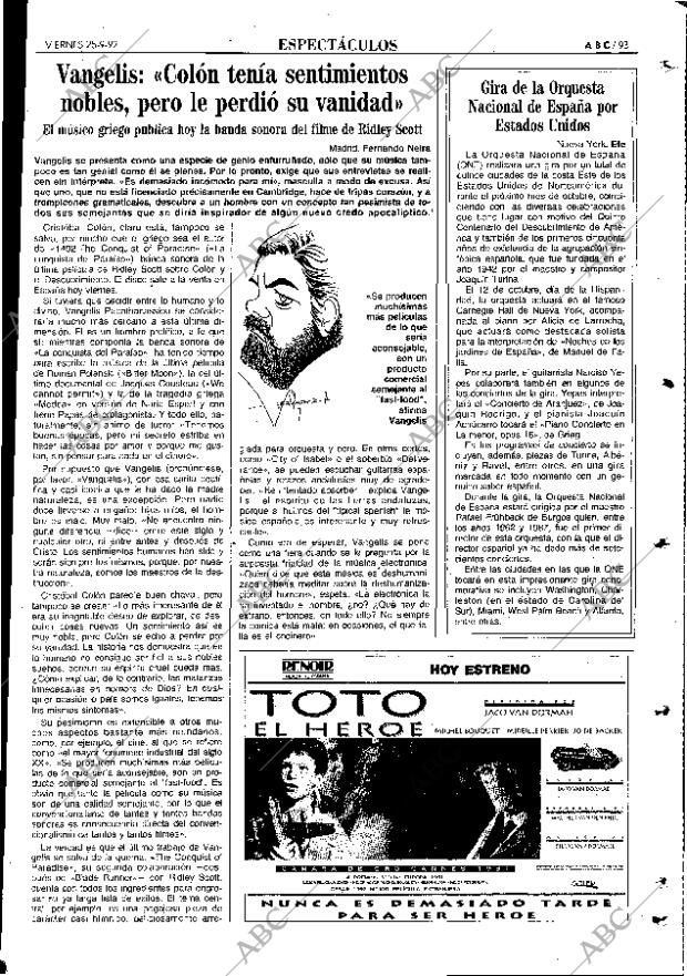 ABC MADRID 25-09-1992 página 93