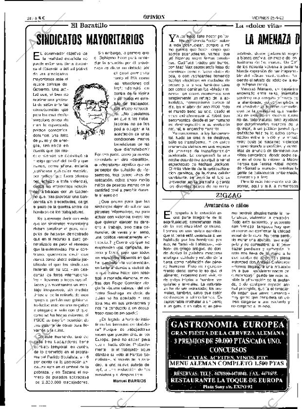 ABC SEVILLA 25-09-1992 página 24