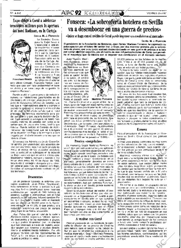 ABC SEVILLA 25-09-1992 página 52