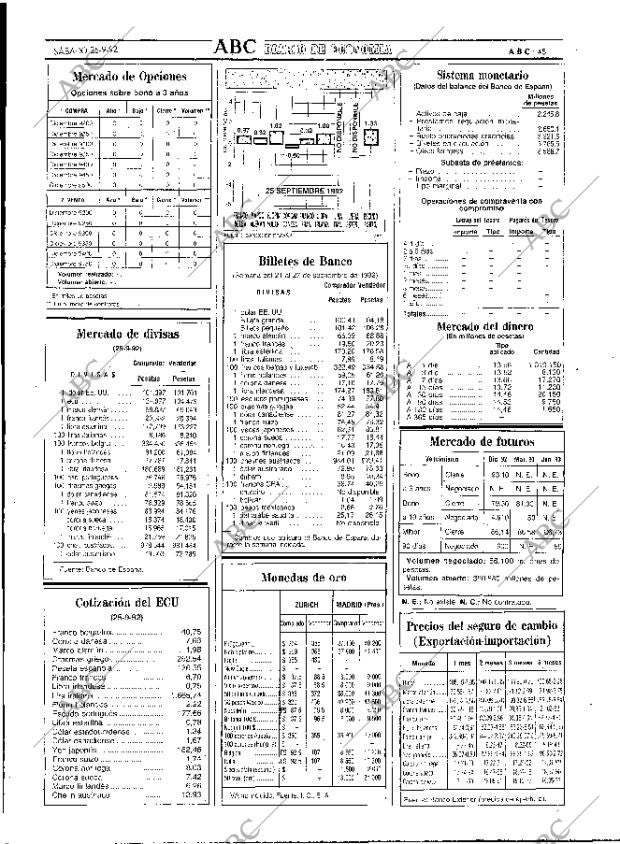 ABC MADRID 26-09-1992 página 45