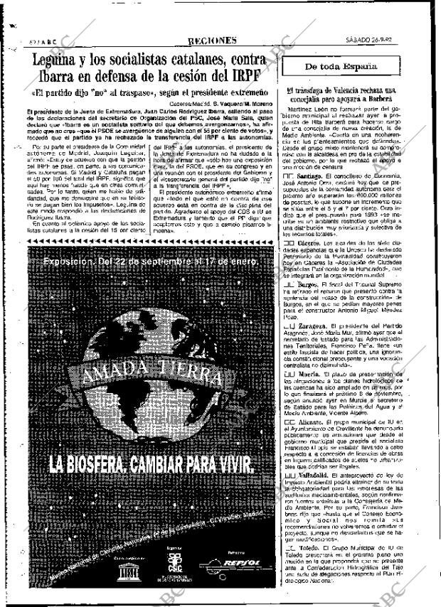 ABC MADRID 26-09-1992 página 62