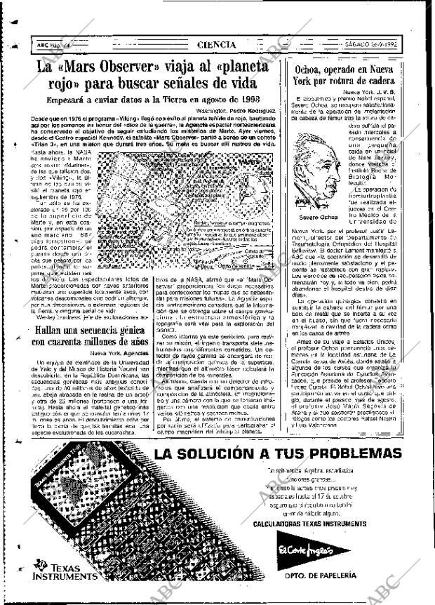 ABC MADRID 26-09-1992 página 74