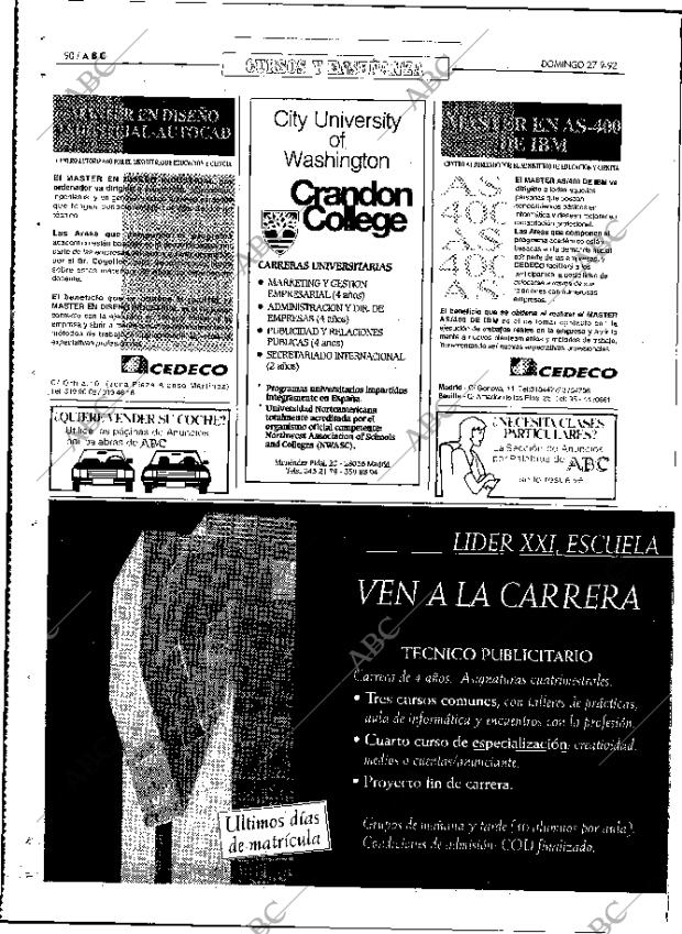 ABC MADRID 27-09-1992 página 90