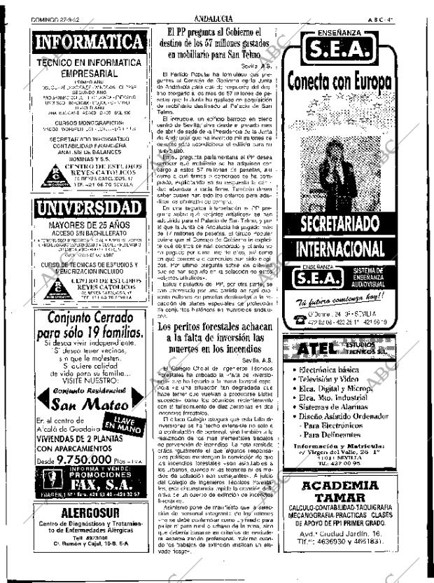 ABC SEVILLA 27-09-1992 página 41