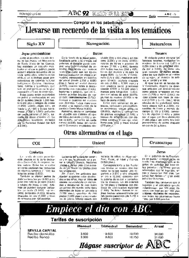 ABC SEVILLA 27-09-1992 página 75