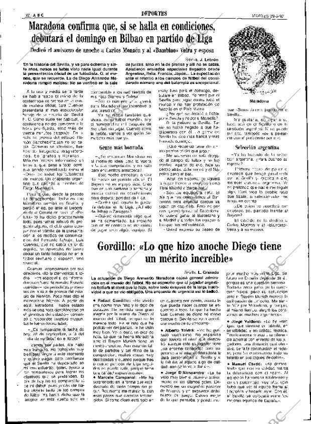 ABC SEVILLA 29-09-1992 página 92