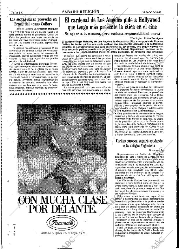 ABC MADRID 03-10-1992 página 74