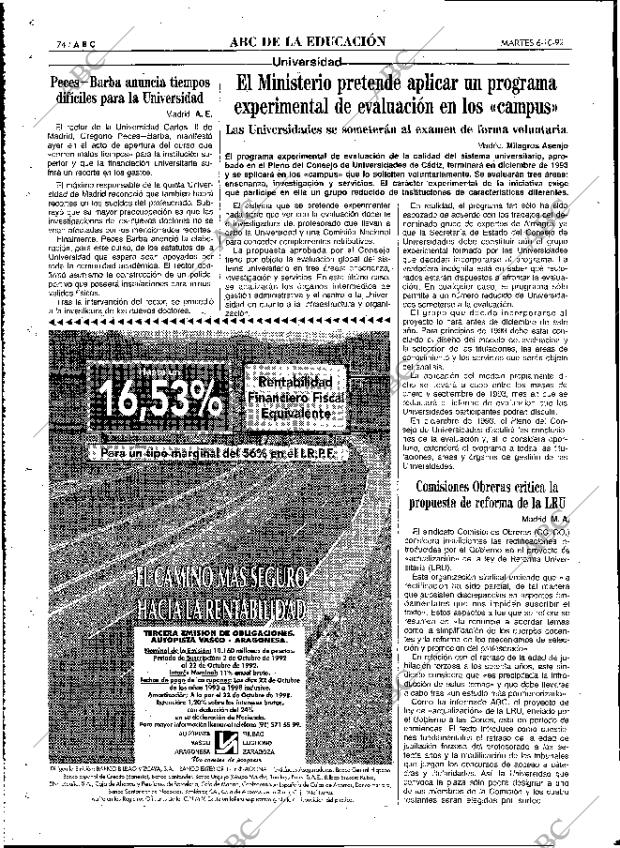 ABC MADRID 06-10-1992 página 74