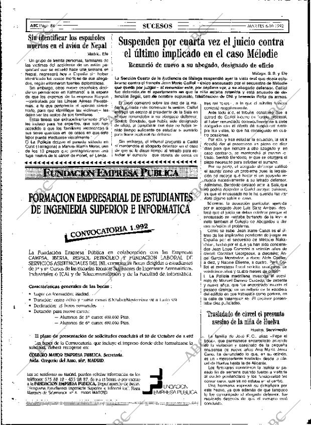 ABC MADRID 06-10-1992 página 84