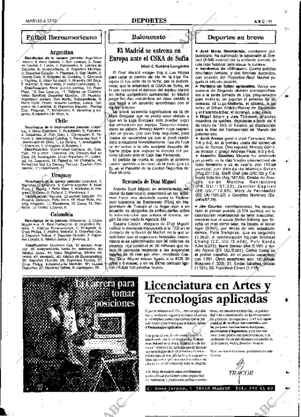 ABC MADRID 06-10-1992 página 91