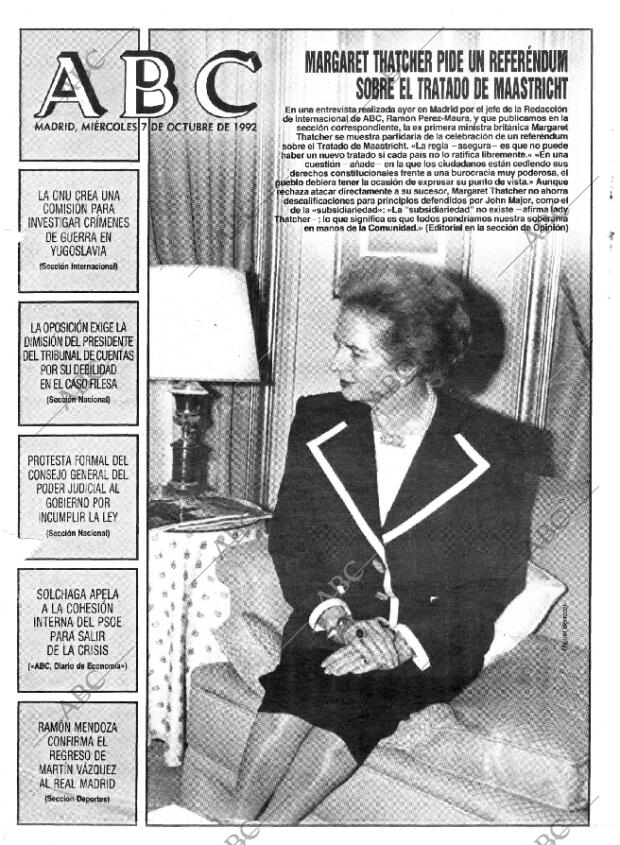 ABC MADRID 07-10-1992 página 1