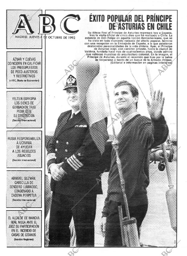 ABC MADRID 08-10-1992 página 1