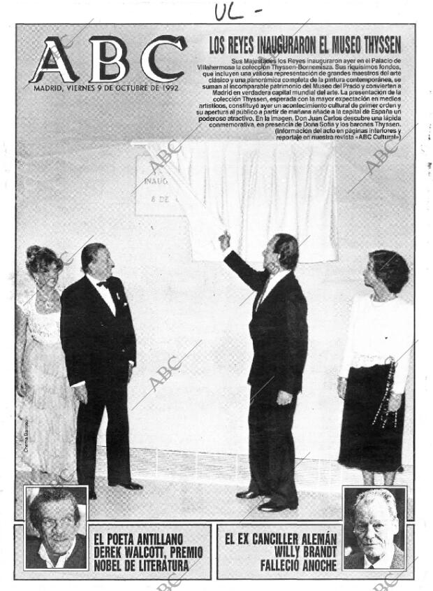 ABC MADRID 09-10-1992 página 1