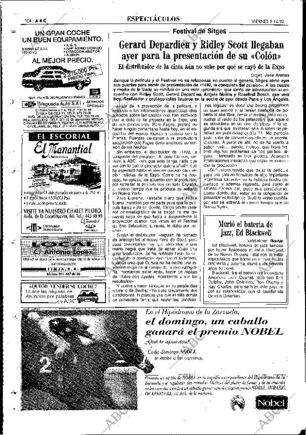 ABC MADRID 09-10-1992 página 104