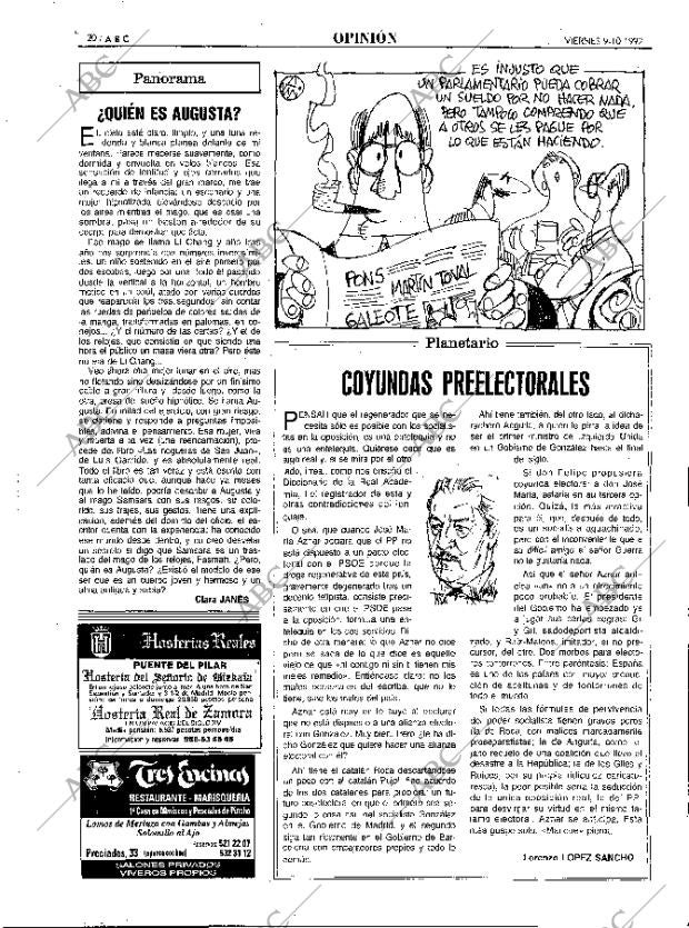 ABC MADRID 09-10-1992 página 20