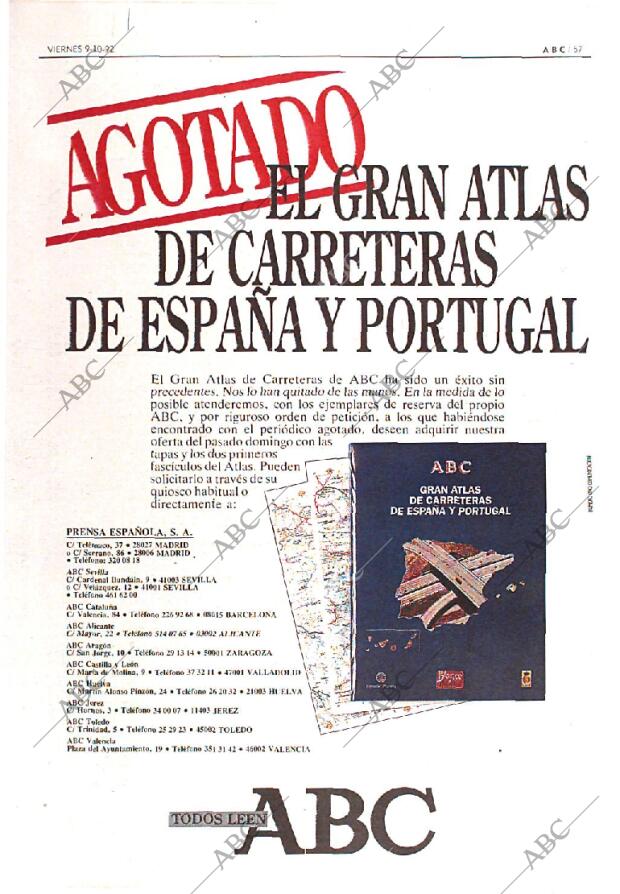 ABC MADRID 09-10-1992 página 57