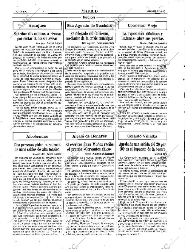 ABC MADRID 09-10-1992 página 70