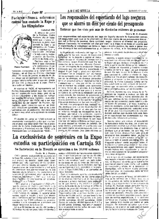 ABC SEVILLA 17-10-1992 página 58