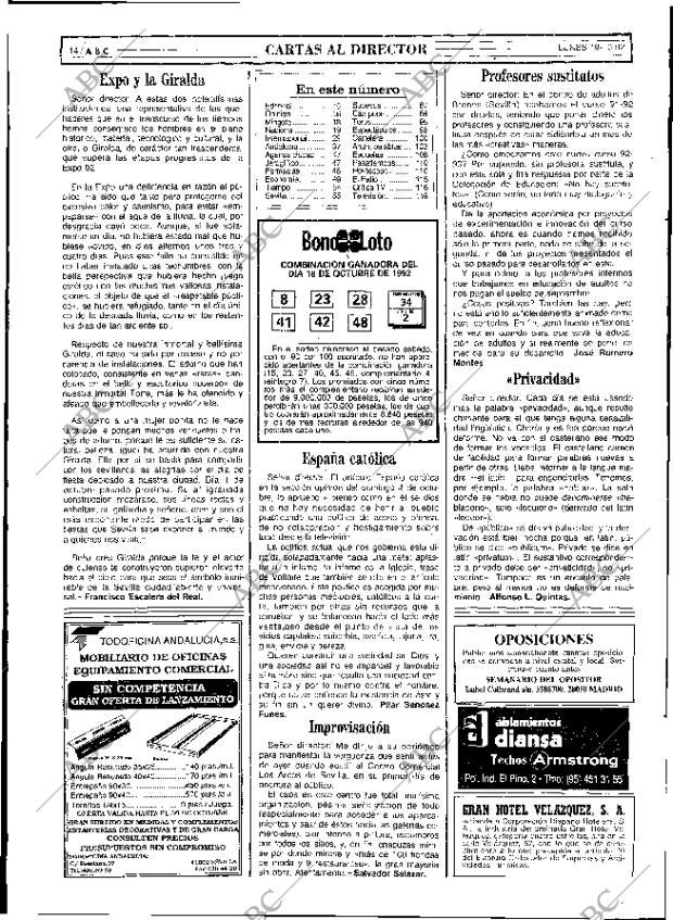ABC SEVILLA 19-10-1992 página 14