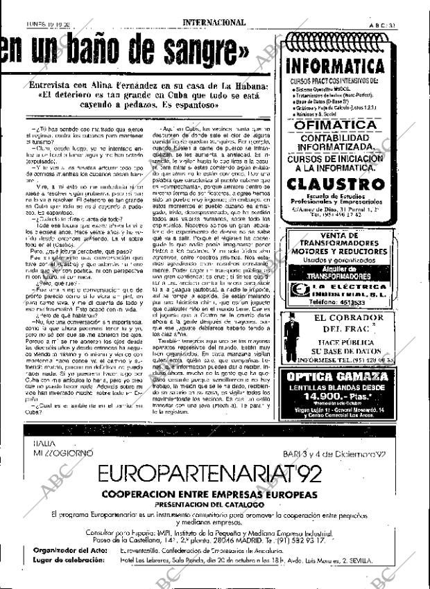 ABC SEVILLA 19-10-1992 página 33