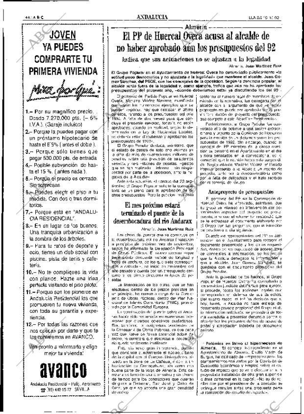 ABC SEVILLA 19-10-1992 página 44