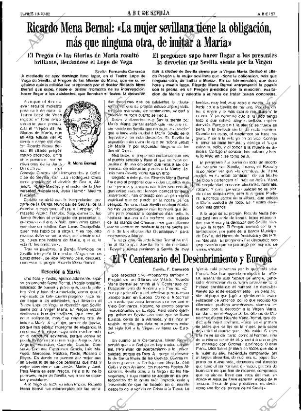 ABC SEVILLA 19-10-1992 página 57