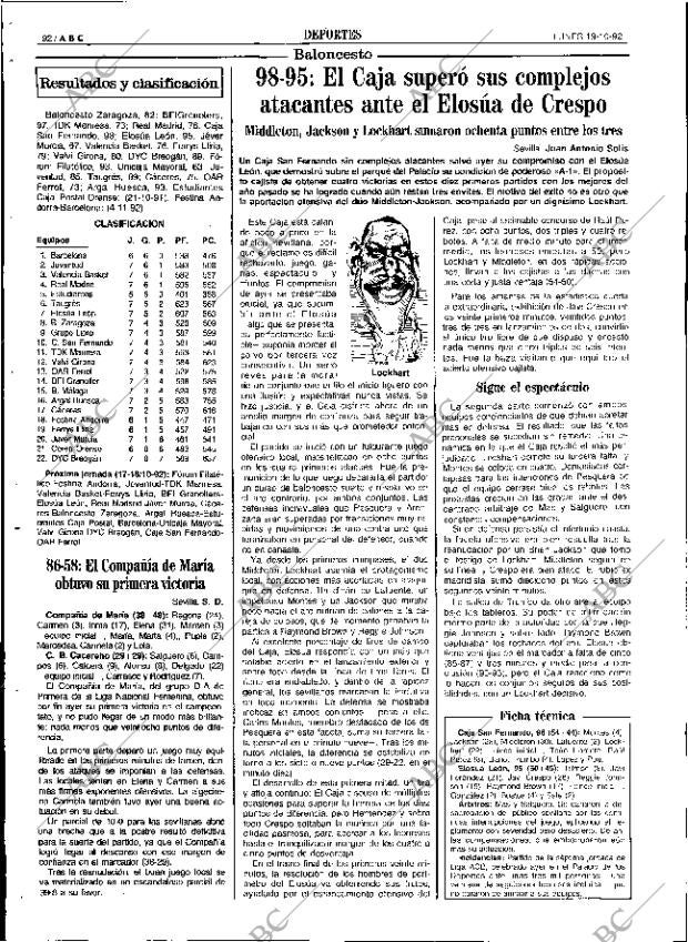 ABC SEVILLA 19-10-1992 página 92
