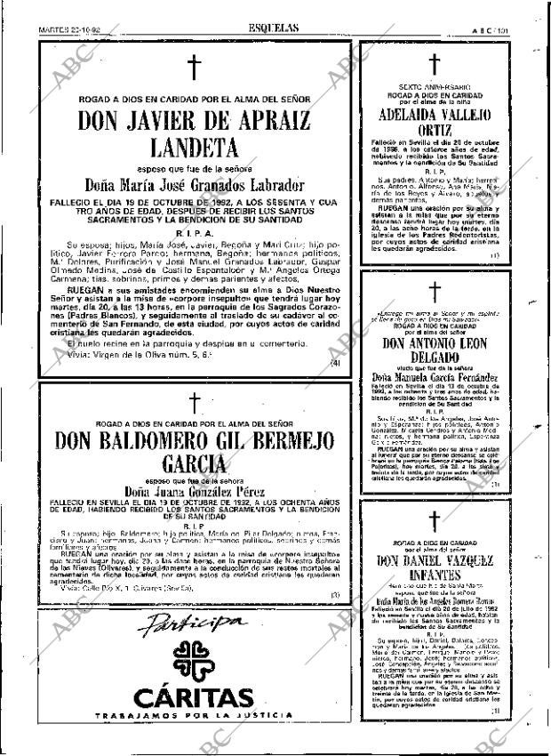 ABC SEVILLA 20-10-1992 página 101