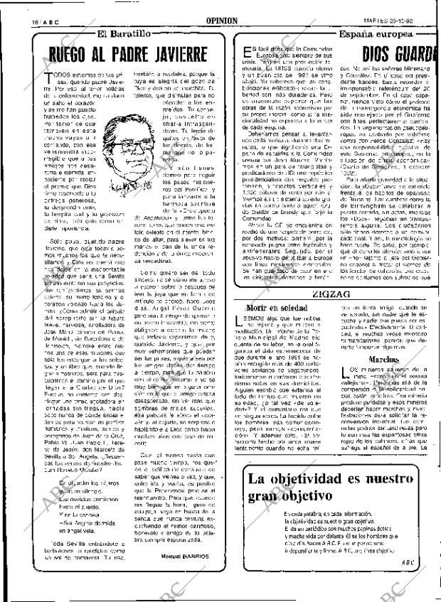 ABC SEVILLA 20-10-1992 página 16