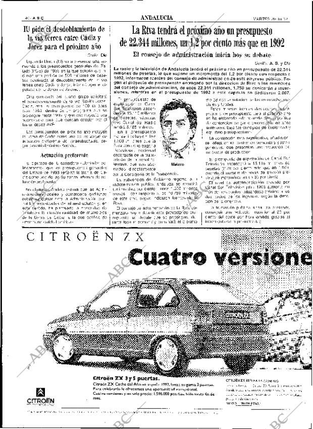 ABC SEVILLA 20-10-1992 página 40