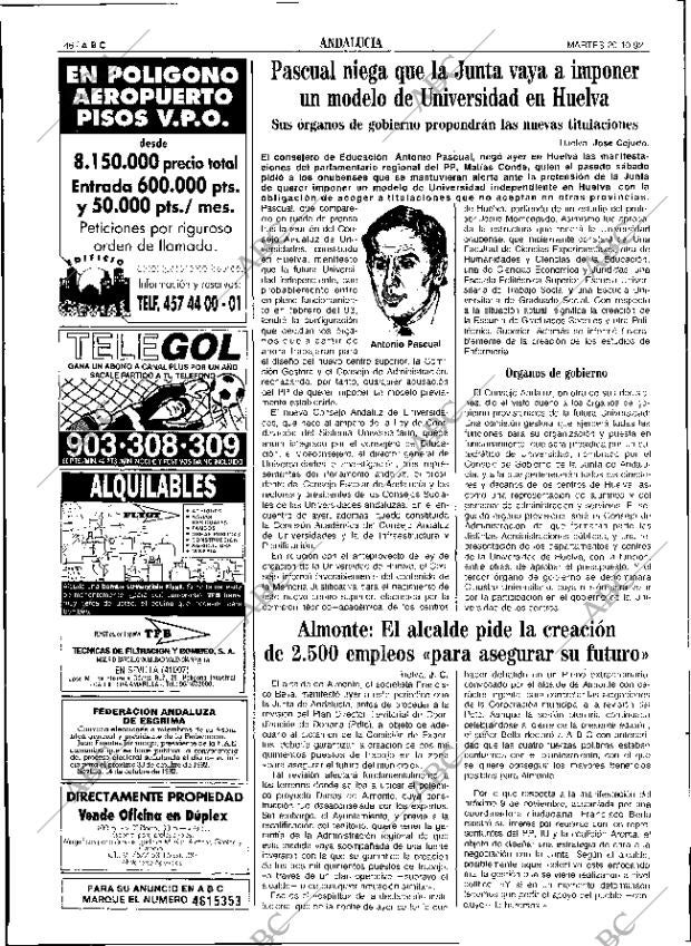 ABC SEVILLA 20-10-1992 página 46