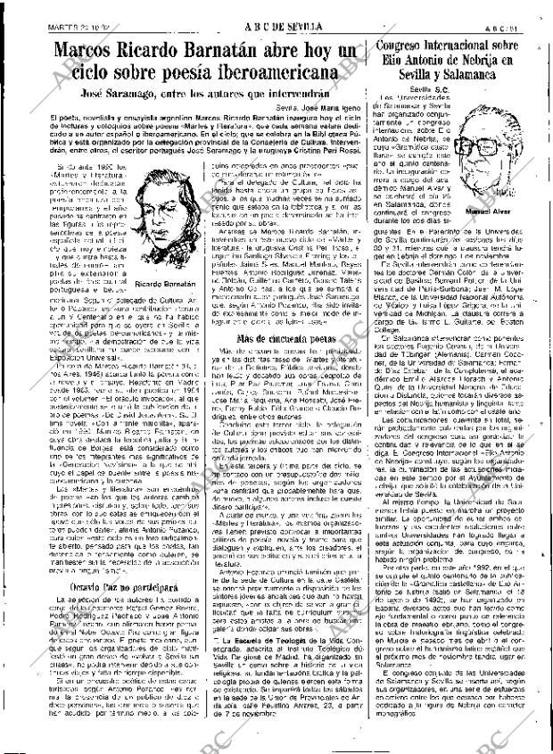 ABC SEVILLA 20-10-1992 página 61