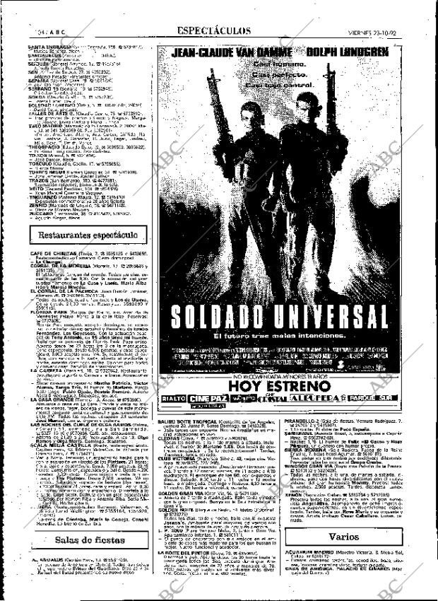 ABC MADRID 23-10-1992 página 104