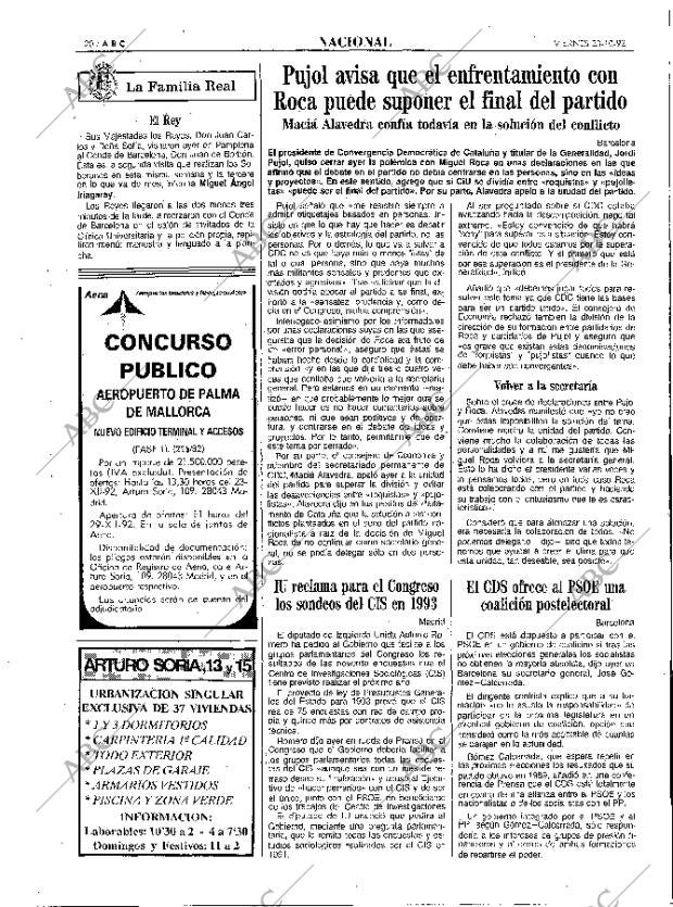 ABC MADRID 23-10-1992 página 20