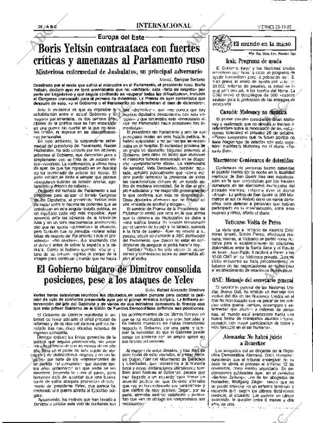 ABC MADRID 23-10-1992 página 28