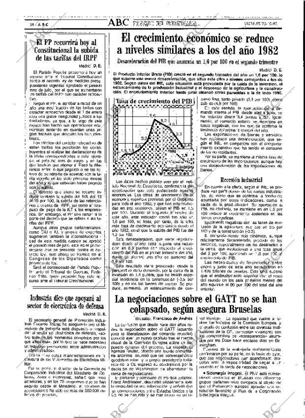 ABC MADRID 23-10-1992 página 38