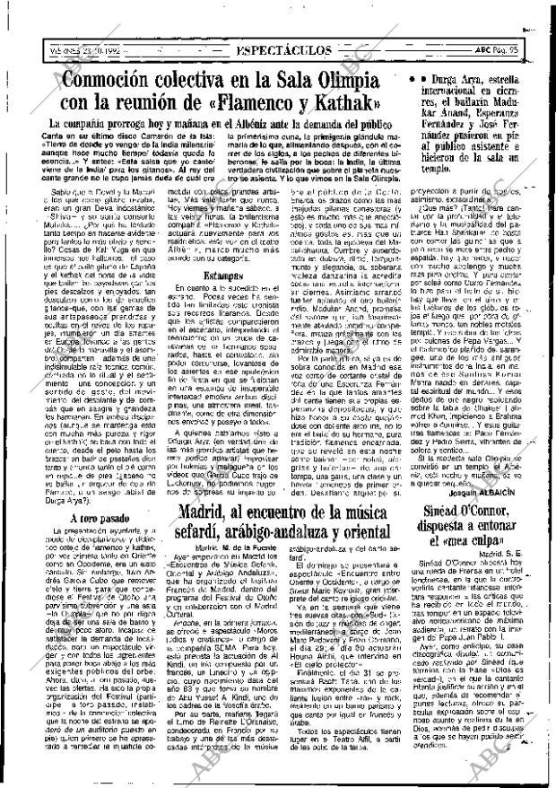 ABC MADRID 23-10-1992 página 95