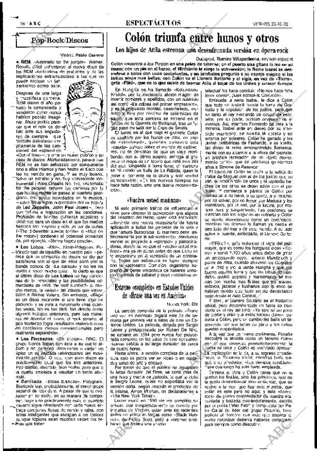 ABC MADRID 23-10-1992 página 96