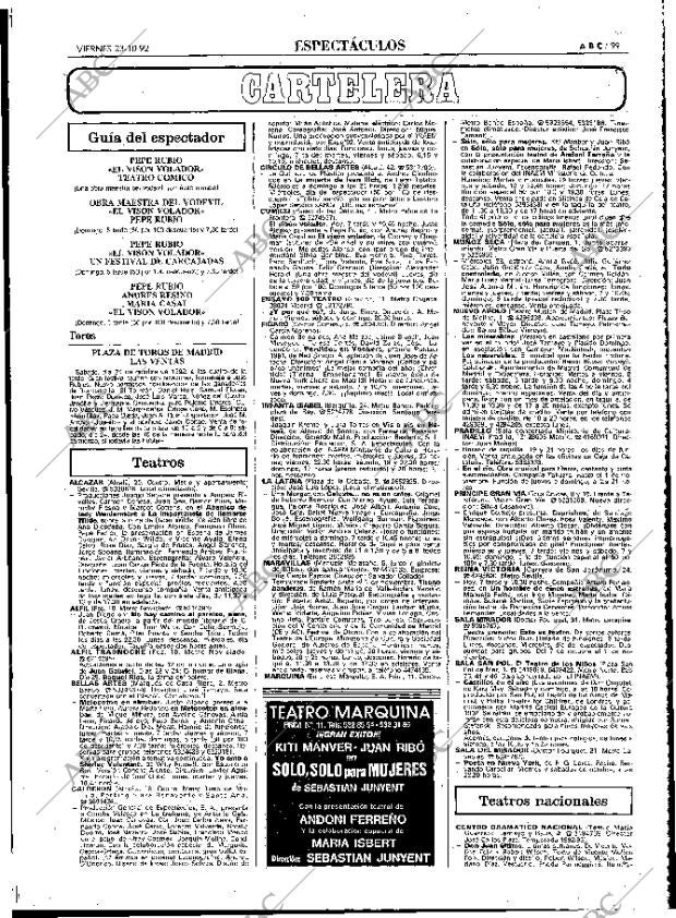 ABC MADRID 23-10-1992 página 99