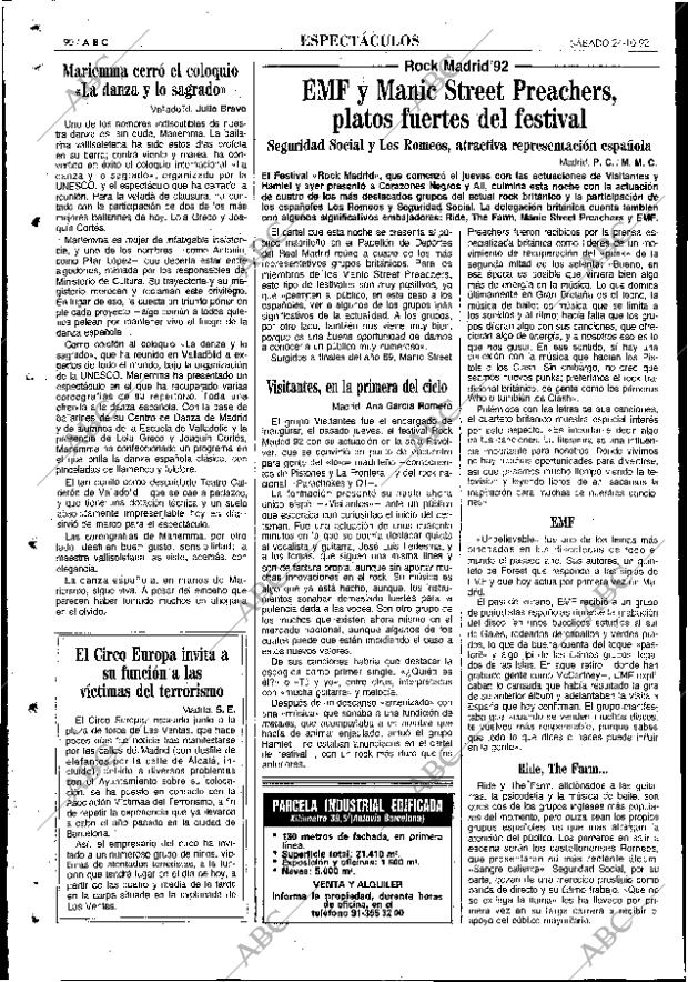 ABC MADRID 24-10-1992 página 90
